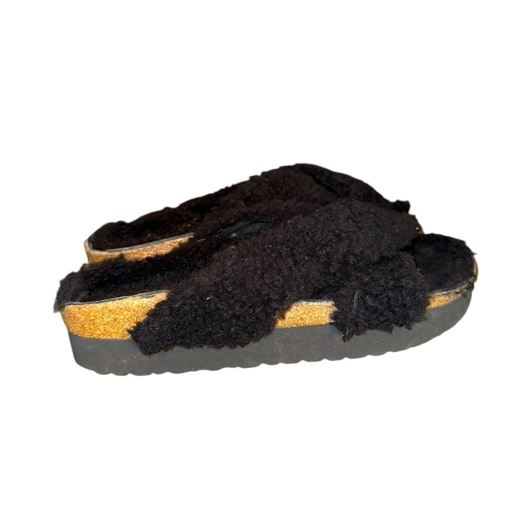 Birkenstock Papillio Daytona Teddy Shearling Platform Sandals Black festival - Picture 6 of 17